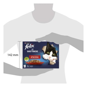 Cibo umido per gatti FELIX® Le Ghiottonerie™ con manzo in gelatina 12x85 g