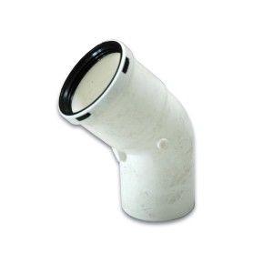 Curva di scarico WC t.b.t., bianca, per installazione WC.