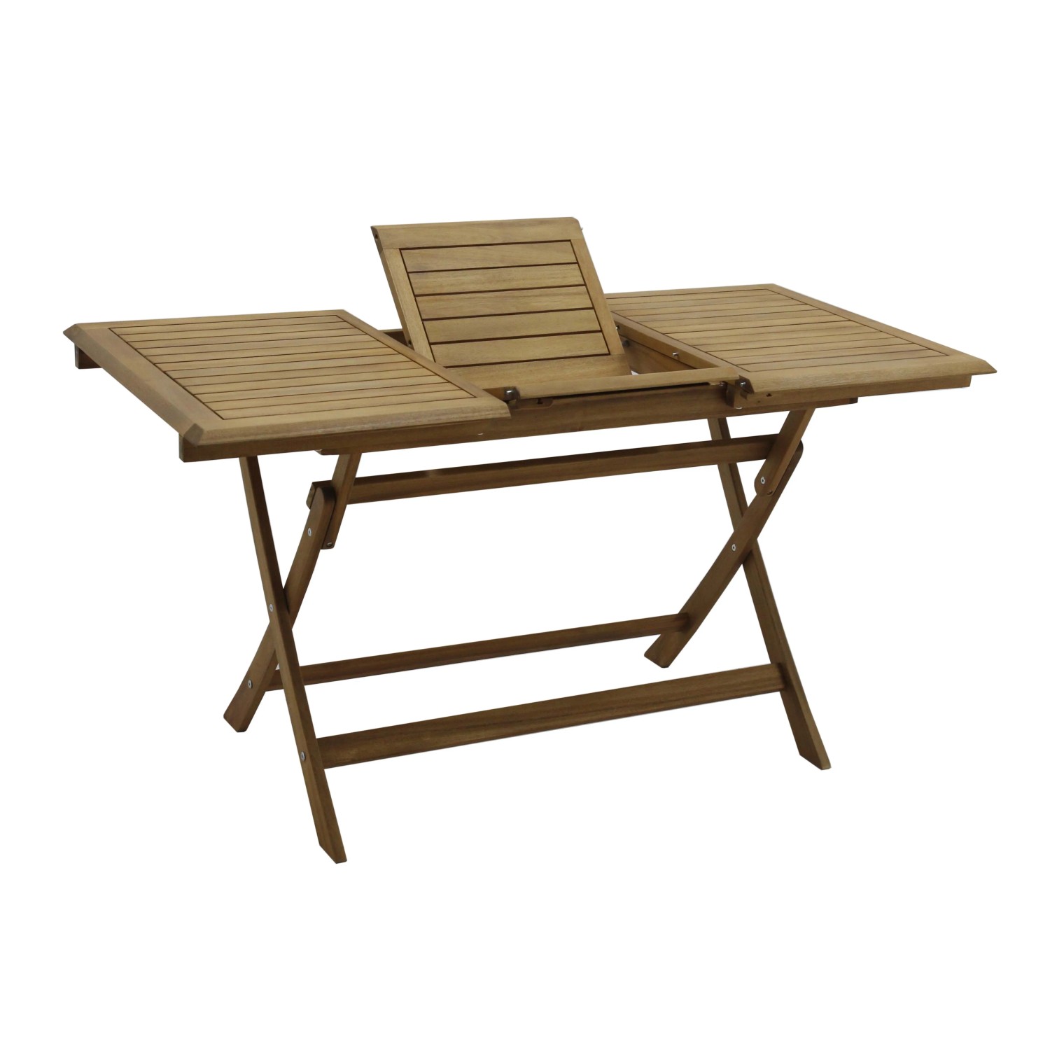 Tavolo da giardino allungabile in legno, ideale per giardino o terrazza.