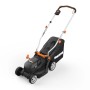 Tagliaerba a batteria Worx WG733E con larghezza di taglio 33 cm, ideale per piccoli giardini.