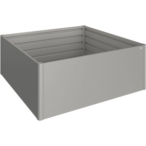 Biohort Aiuola rialzata in metallo 2x2 in grigio quarzo metallizzato, 201x201x77 cm.
