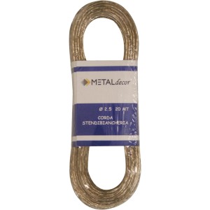 Stendibiancheria arrotolato, 20 m, per il fissaggio in giardino o sul balcone.