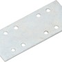Connettore piatto zincato rettangolare 100x40 mm con fori per il fissaggio.