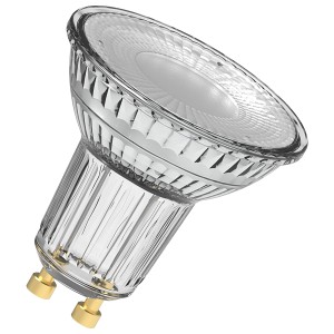 Lampadina LED Osram GU10, 7,9 W, bianco caldo, 650 lm, EEC: G. Design trasparente.