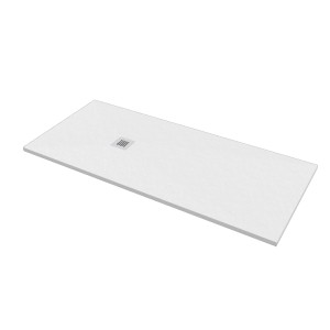 Piatto doccia bianco t.b.t. con scarico quadrato. Ideale per bagni moderni.