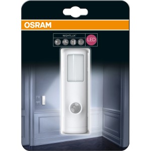 Ledvance LED Nightlux Torch, applique bianca con sensore di movimento.