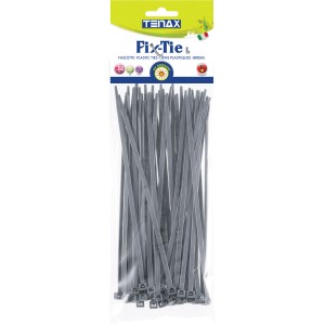 Fascette grigie t.b.t. in set, per fissaggio in giardino.