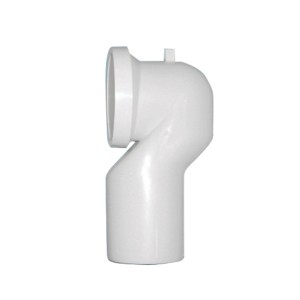 Curva per tubo HT bianca per tubi di scarico.