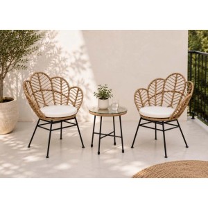 Salotto da giardino Garden Friend Fiji polyrattan naturale 2 posti