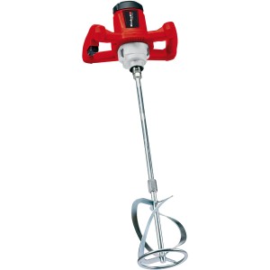 Einhell TC-MX 1200 E miscelatore per vernici e malta, rosso, con strumento di miscelazione. Ideale per miscelare vernici e malta.