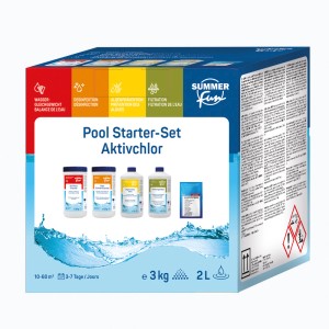 Summer Fun Starter Set kit base per la cura dell'acqua metodo cloro, 3 kg, 2 l.