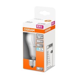 Lampadina LED Osram E27 a forma di lampadina, 8,5W, 806 lumen, nella confezione originale.