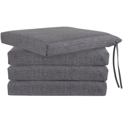 Coprisedia tinta unita grigio 40x40 cm 4 pz