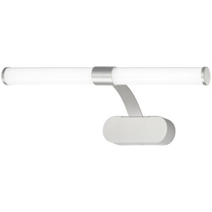 Applique LED moderna effetto argento per montaggio a parete.