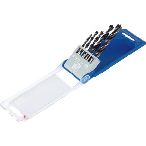 Set di punte da legno LUX Classic, 5 pezzi in custodia di plastica. Punte da legno in varie dimensioni.