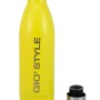 Borraccia gialla t.b.t. con coperchio rimovibile per campeggio e outdoor.