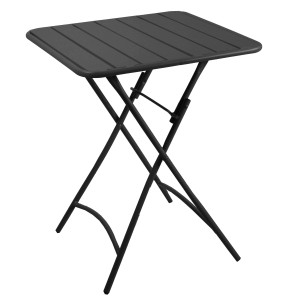 Tavolo in metallo Rovigo pieghevole antracite 80x80x72 cm
