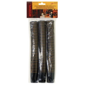 Capsule termoretraibili nere e oro per bottiglie di vino, per vinificazione.