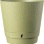 Vaso per piante t.b.t. verde con superficie ruvida e scarico acqua