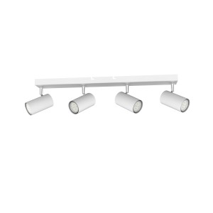 Faretto bianco Globo Robby, 4 luci, 560x60x120mm. Plafoniera moderna per lampadine GU10.