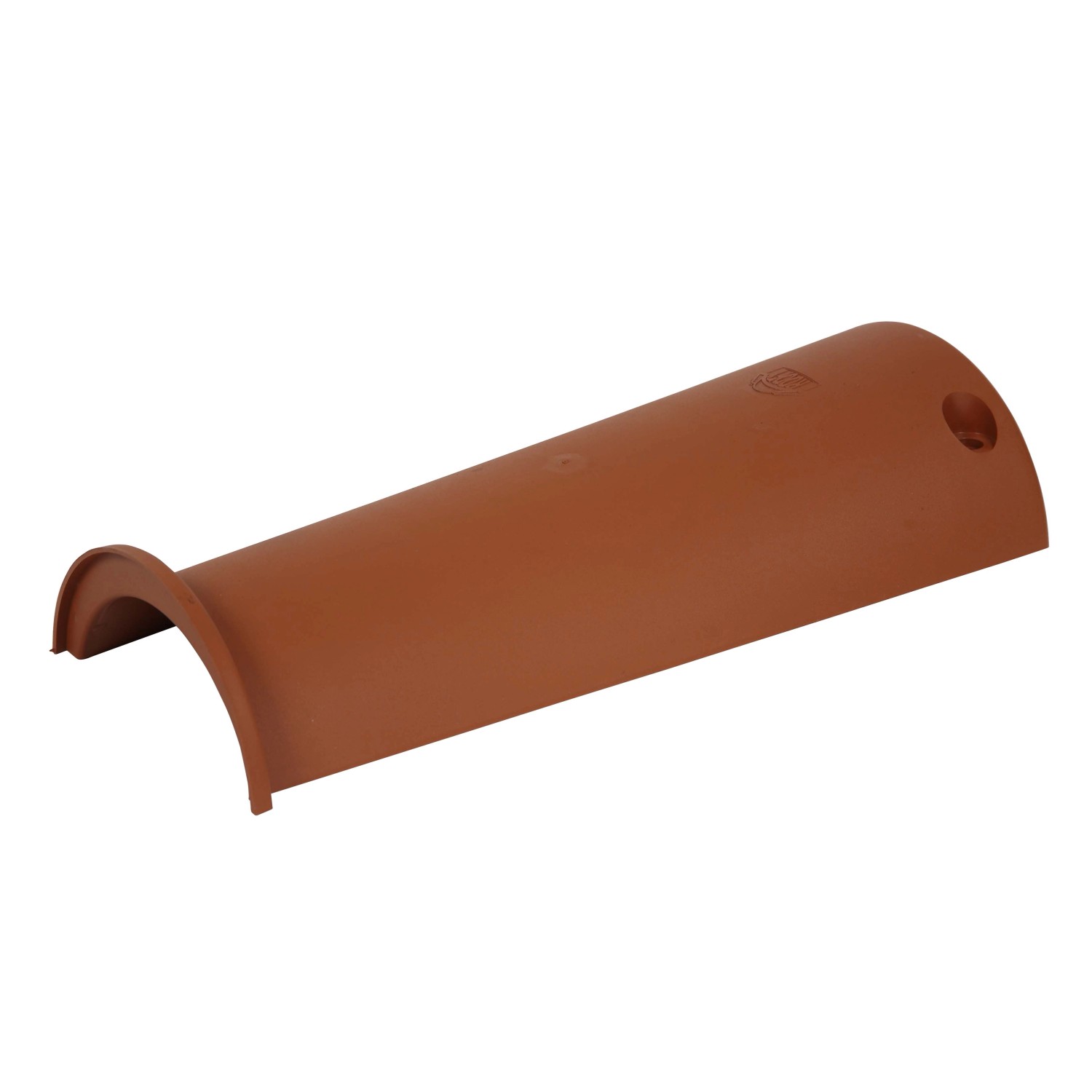 Listello chiudi colmo tondo tegola plastica color terracotta confezione 4 pz