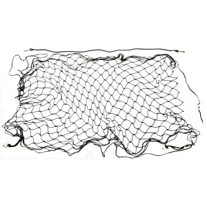 Rete portaoggetti nera per fissare il carico in auto.