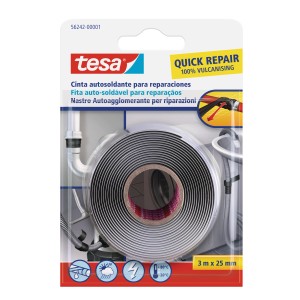 Nastro autoagglomerante Tesa Quick Repair, rotolo da 3m x 25mm.