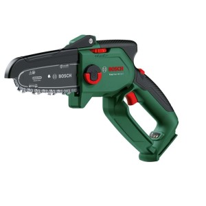 Elettrosega a batteria Bosch EasyChain 18V-15-7 Solo verde, compatta per potatura e cura alberi.