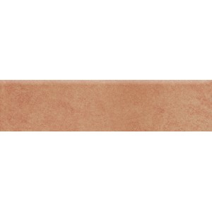 Battiscopa in gres porcellanato effetto terracotta.