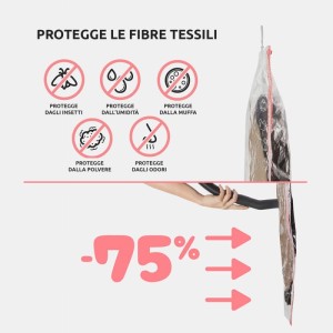Sacco sottovuoto con gancio per capi corti Compactor Espace+ 70x105 cm