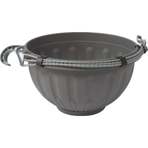 Vaso da fiori sospeso grigio t.b.t. con sospensione.