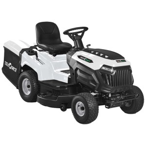 Tosaerba trattorino bianco e nero. Categoria: Trattori tagliaerba.