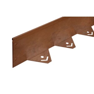 Bordura per prato t.b.t. color ruggine per la progettazione del giardino.