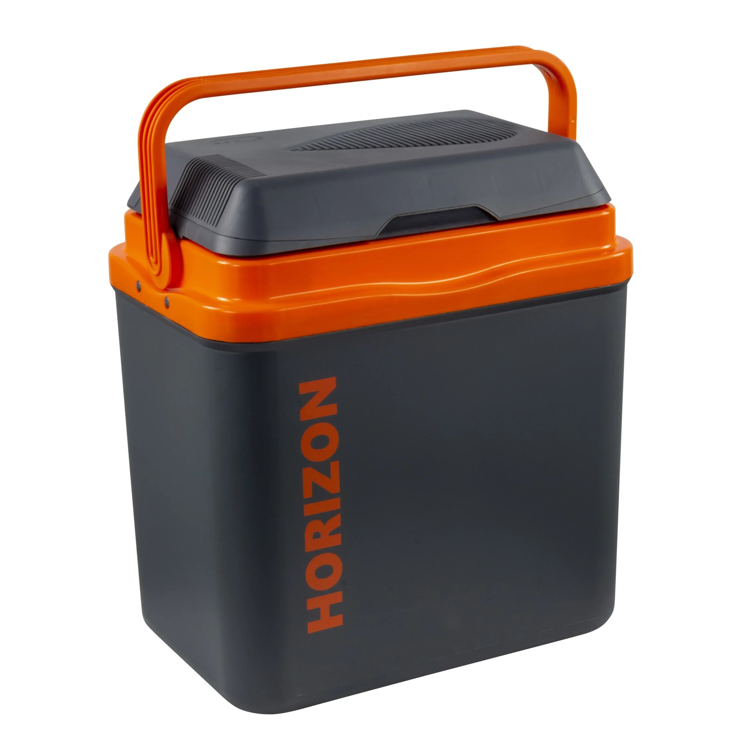 Frigorifero portatile Horizon grigio-arancione per campeggio e tempo libero.