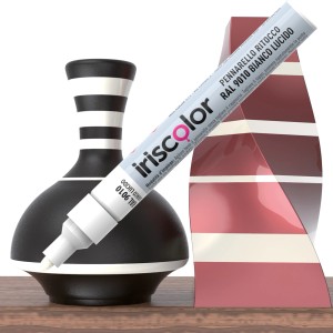 Pennarello ritocco Iriscolor RAL 9010 bianco lucido per ritocchi e verniciatura.