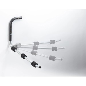 Ganci a muro regolabile per biciclette per un deposito salvaspazio.