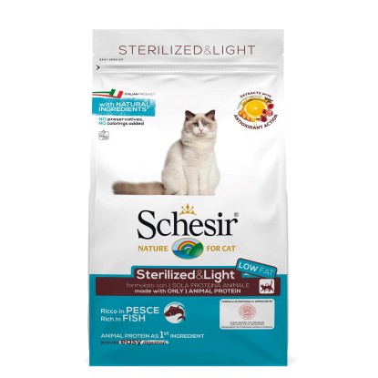 Crocchette per gatti adulti sterilizzati al pesce Dry 1,5 kg