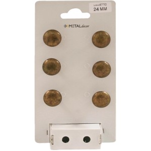 Confezione da 6 pomelli per mobili effetto anticato, diametro 24 mm. Ideali per maniglie e pomelli per mobili.