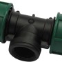 Raccordo a T per irrigazione interrata, nero/verde.