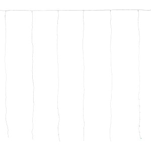 Tenda luminosa a LED con 120 LED colorati e cavo argentato, lunghezza 7 m, per interni ed esterni.