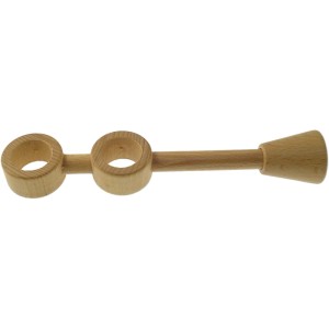 Supporto doppio parete Ø 28 mm legno naturale