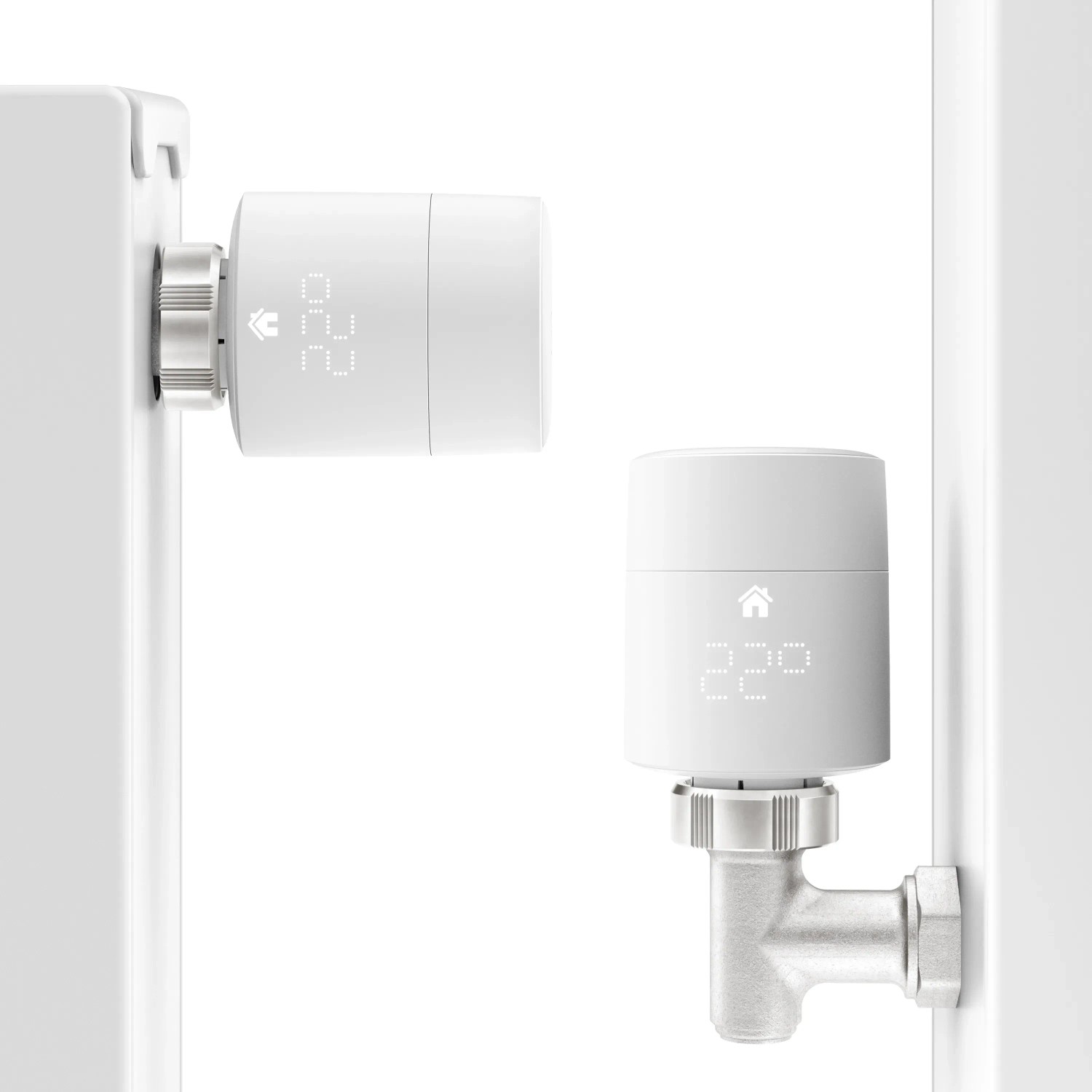 tado° Kit di base termostato intelligente per radiatori V3+ montato sul radiatore.