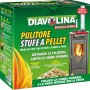 Diavolina Spazzacamino per stufe a pellet, rimuove la fuliggine e pulisce le canne fumarie.