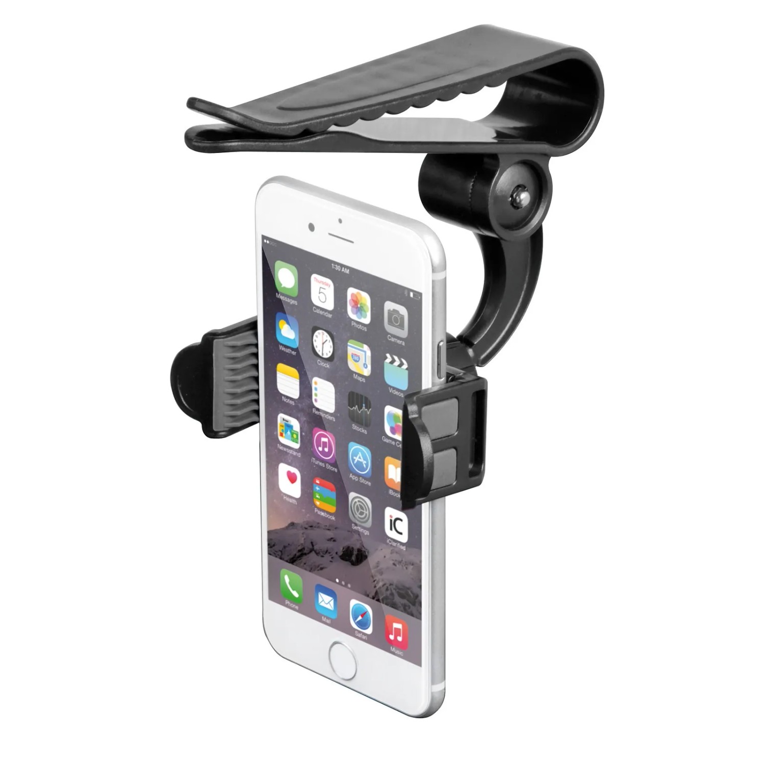 t.b.t. Porta cellulare per interni auto, supporto a clip per cruscotto.