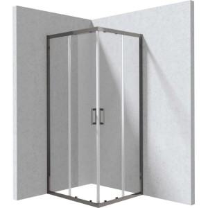 Cabina doccia rettangolare Zulueta Idrostile 800x1950 mm titanio