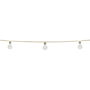 Catena luminosa Forcone con lampadine, LED bianco caldo, lunghezza 3,8 m.