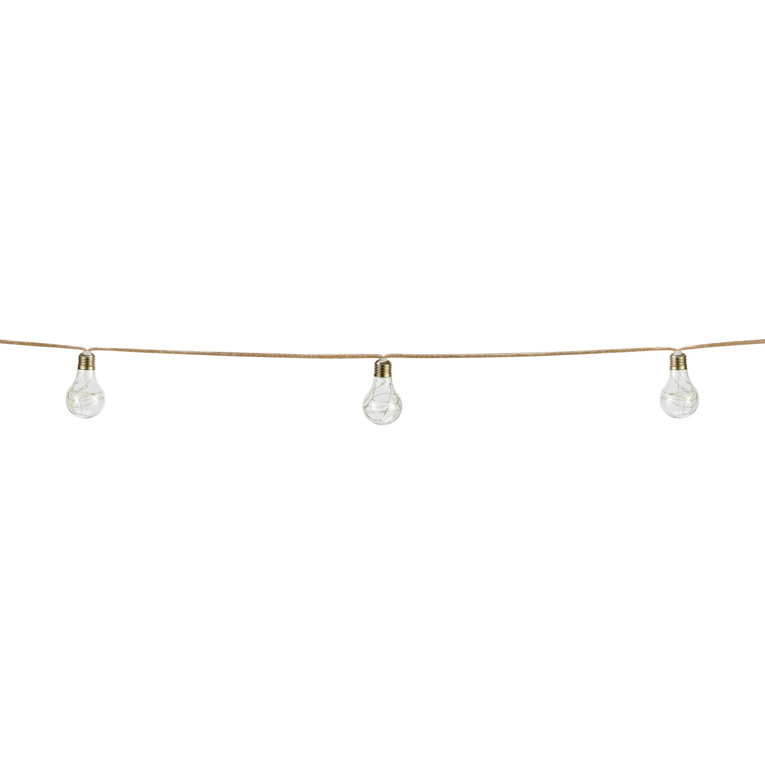 Catena luminosa Forcone con lampadine, LED bianco caldo, lunghezza 3,8 m.
