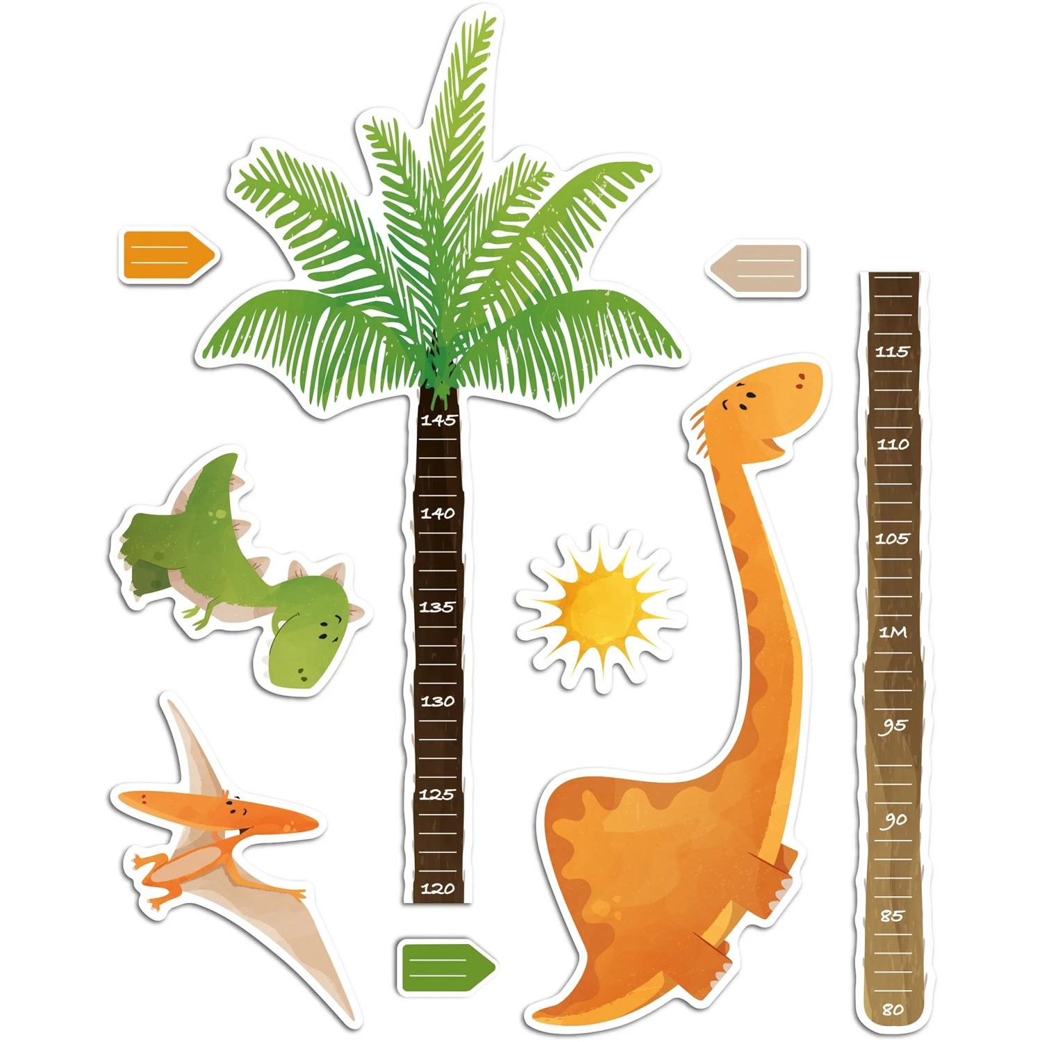 Modello Di Dinosauro Di Colore Acquoso. Dinosauri Tropicali Verniciati Mano Foglie Giungla Palma Tropicale Illustrazione Dino Image288982396