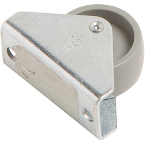 Rotella per mobili standard, Ø 30mm, portata 45kg, con alloggiamento in lamiera d'acciaio zincata e ruota in plastica.