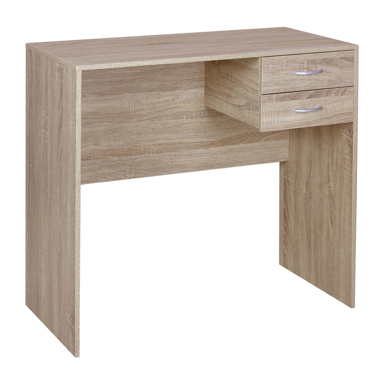 Scrivania con cassetti in pannello truciolare 80x40x76 cm sonoma